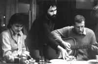 Zleva Jakub Noha, Josef Zrník a Ján Litecký Švéda, Trenčín, 19. prosince 1986, foto Olgert Rumler
