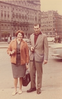 Her parents Anna and Zdeněk Petřák in Prague, 1966