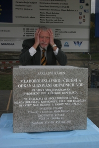 Unveiling of the foundation stone of the Mladá Boleslav water project - wastewater treatment and sewage disposal in 2007