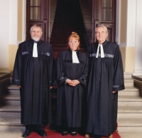 Ivana Janů with her colleagues Vojen Güttler and František Duchoň in the senate