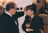 Ivana Janů with Otakar Motejl, the president of the Supreme Court 