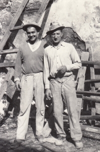 Vladimír Kulhánek v 70. letech na stavbě