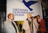 Vladimír Kulhánek na schůzi ODS s Václavem Klausem roku 1994