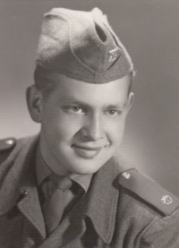 Vladimír Kulhánek during his basic military service in the early 1960s 