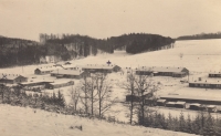 Internační tábor v Děpoltovicích, kde rodina Iserových strávila v roce 1946 tři měsíce
