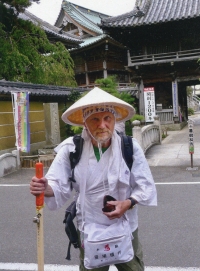 Konstantin Korovin during the several months of his Shikoku Pilgrimage of Japanese monasteries, 2014