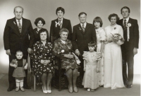 Marie Kacrová with her family