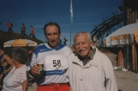 Götz Biemann (left) and his father Karel Bittner 
