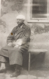 Grandfather after a head injury he suffered during the bombing of Apolka.