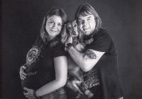 S manželkou Vendulkou a psem Fizinkou, Olomouc, 2018