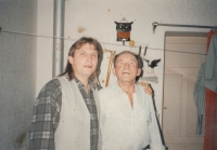 Štefan Škulavík with his father