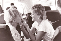 Colleagues from the GDR during a trip from work.