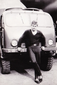 Miroslav Augustín during basic military service, 1970s.