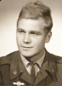 Miroslav Augustín as a basic service soldier.