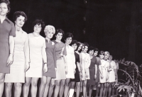 Prom of the Secondary Medical School in Trnava, Irena Augustínová's class, 1962.