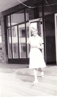 Irena Augustínová as a novice nurse. 1st half of the 1960s.