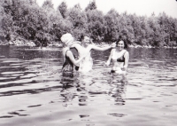 Swimming on the river Váh II., 1970s