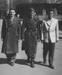 Vladimír Hradec, Milan Paumer and Josef Mašín around 1952 