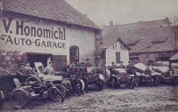The yard of The CarClinic, Honomichl's company