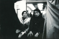 Japonský umělec Min Tanaka při první návštěvě Prahy, 1984