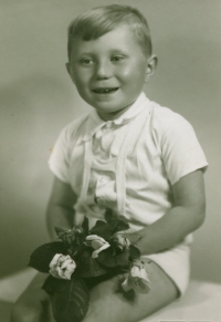 Konstantin Korovin at age five, Kostelec nad Orlicí, 1950