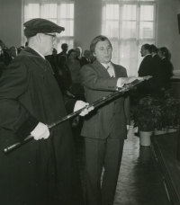 Promoce Konstantina Korovina na tehdejší Univerzitě Jana Evangelisty Purkyně v Brně, 1975