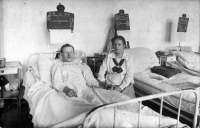 Vlasta Ručková's father-in-law, Josef Ručka, in a hospital in Hungary, end of the World War I