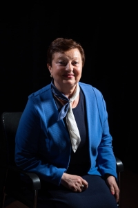 PhDr. Eva Šothová, photo from the filming of the interview in Bratislava on May 11, 2023