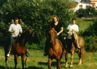 Jan Mandelík with children Hana and Jan, 1993