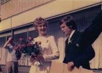 Jan Mandelík with his wife Dagmar, 1974
