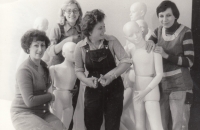 Medarda Pustajová (in the middle) with her colleagues at work (1976)