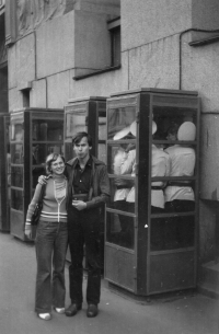 Jiří Rak s budoucí manželkou Hankou v Leningradu, 1979
