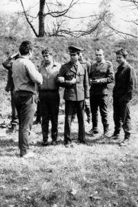 Jiří Rak jako velitel čety, Cheb, 1981