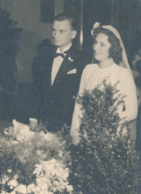 Wedding of Jiřina and Jan Kovařovic, 1945