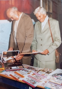 Ludmila Záveská with her husband, Aleš Záveský, after 1989

