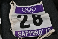Startovní číslo Aleny Bartošové ze zimní olympiády v Sapporu 1972