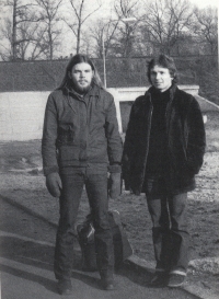 With his brother, Otto, Sokolov, 1980