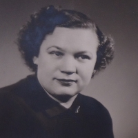 The contemporary witness's mother Irma Matyášová, née Furmanová