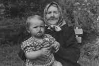 With great-grandmother Františka Šťastná, 1943