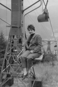 Věra Flanderková, výlet na Pláně, 1958