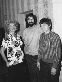 Se svými kolegy z podniku Pramen v Ústí nad Labem, 1984