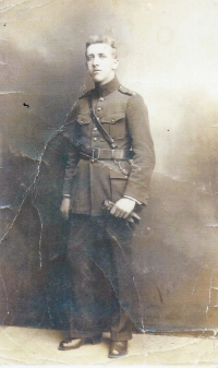 Father Štěpán Hovorka as a young soldier