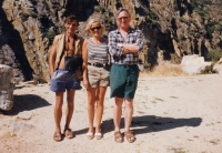Rita s Oldřichem Kaiserem a Jiřím Lábusem v Kings Canyon, Californie, 1998