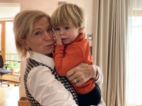 Olga Mastníková in 2022 with her grandson