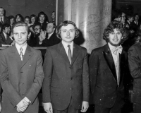 Ondřej Šteffl (the third one from the left), 1970s