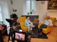 Alois Navrátil při nahrávání rozhovoru