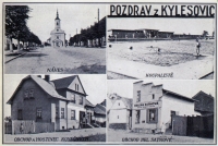 Pohlednice Kylešovic z 30. let, 20. století