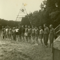 Stanový esperantský tábor u Žimrovic v roce 1951