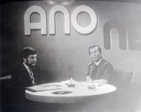 First TV appearance as a guest on the "Yes/No" competition helmed by dramaturge Milan Švihálek of Ostrava, 1982