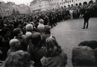 Demonstrace, Staroměstské náměstí, Praha, 1988